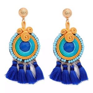 NEW!! Ethnic Statement Long Tassel Earrings